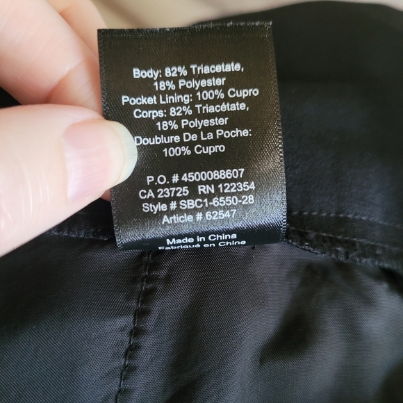 Aritzia Babaton Cohen black pant with white side stripes size 2​ - Picture 11 of 11